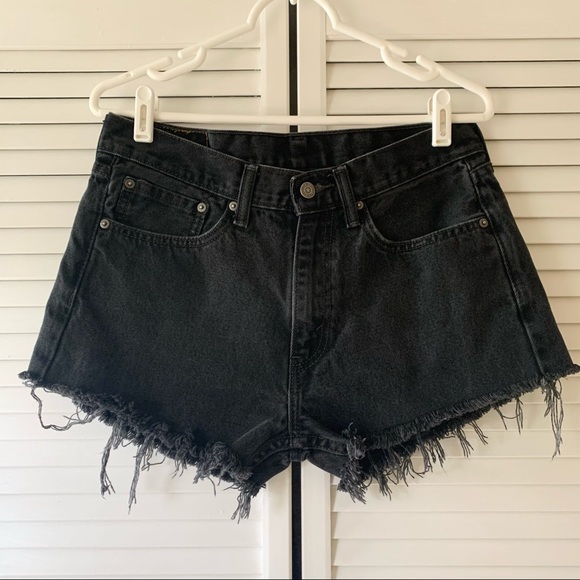 Levi's Pants - 505 Levi’s High Rise Cut-off shorts Black Denim